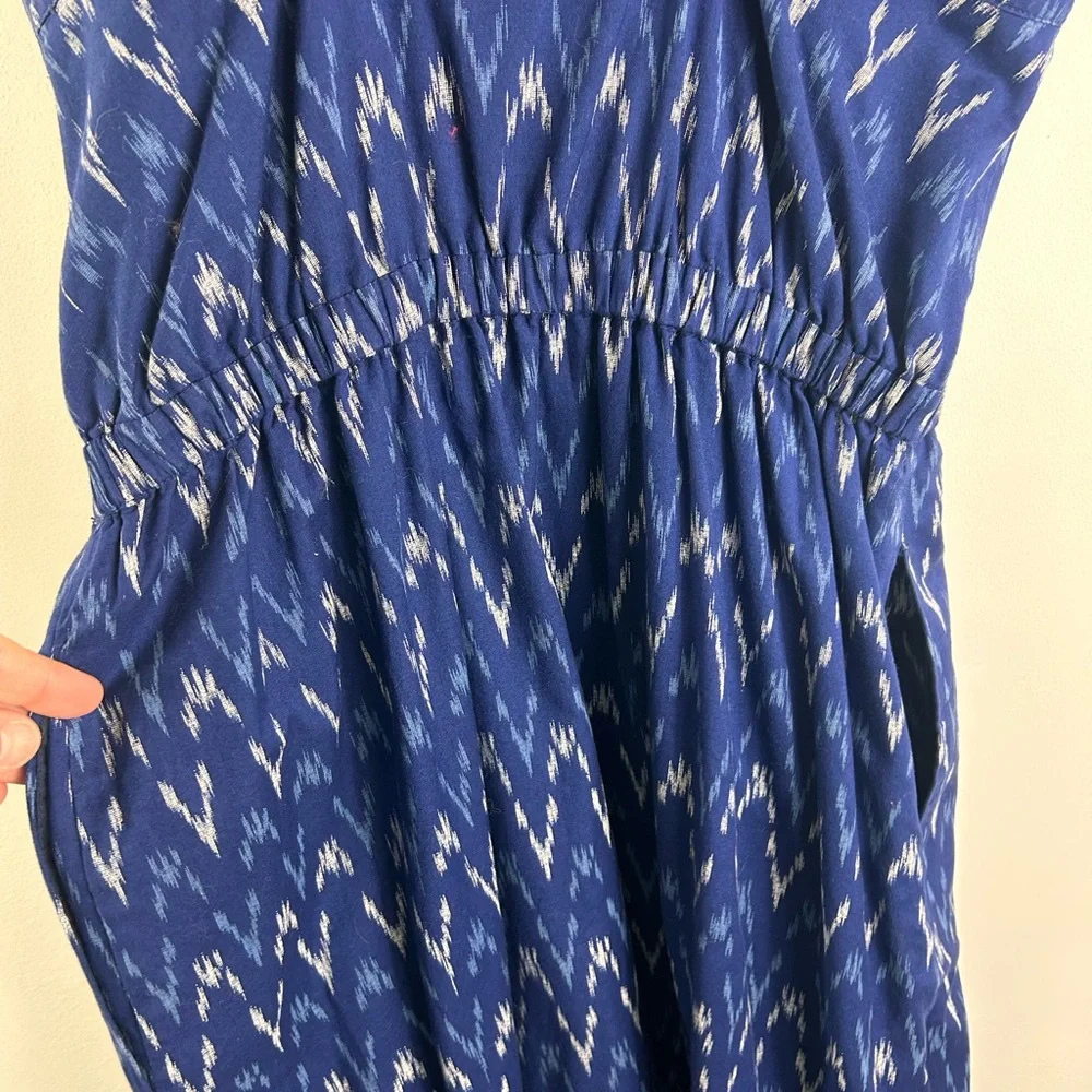 J. Crew Ikat maxi dress Navy Patterned Maxi Dress